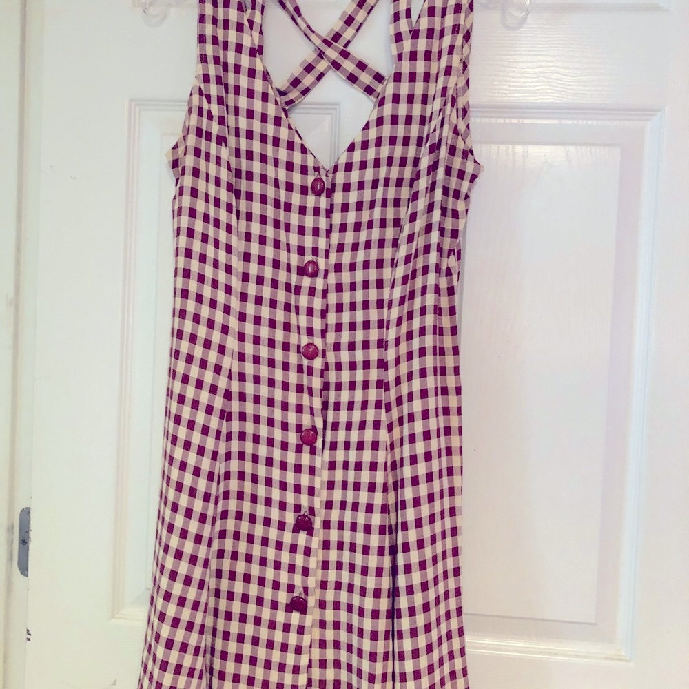 Pretty Maroon Checker Pattern - image 1